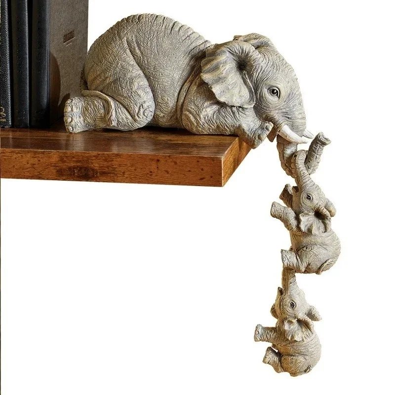 3 Pcs/set Cute Elephant Hug Baby Doll Resin Handicraft Decoration Home Decor Gift Decorative Figurines Miniatures Accessories 3 Pcs/set Cute Elephant Hug Baby Doll Resin Handicraft Decoration Home Decor Gift Decorative Figurines Miniatures Accessories