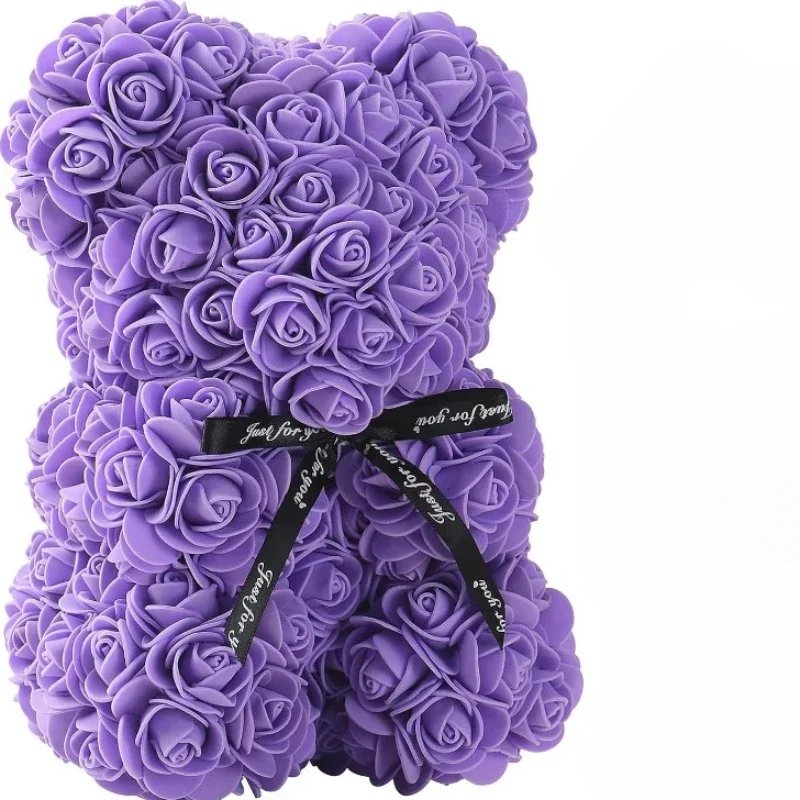New Artificial Flower Eternal Rose Teddy Bear for Mom Mother's Day Birthday Valentine's Day Anniversary Gifts & Artificial Decor