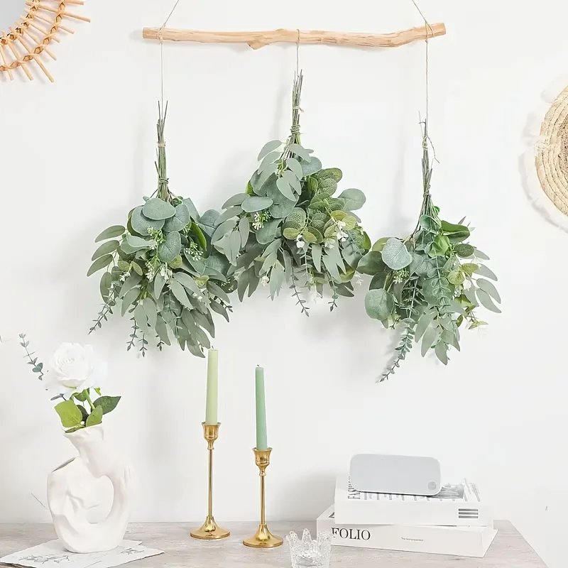 50PCS Artificial Flowers Bouquets Mixed Eucalyptus Leaves Willow Silver Eucalyptus Cuttings for Wedding Floral DIY Home Decor - Image 5