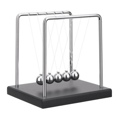 1 PC Newton Cradle Balance Steel Balls Perpetual Motion Collision Ball School Teaching, Physics Science Pendulum Home Decoration