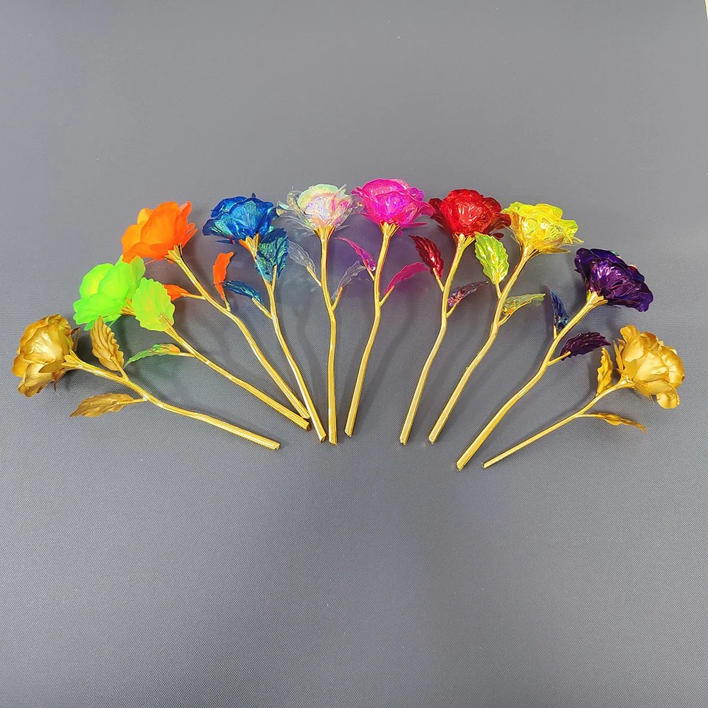 18cm 24k Golden Rose Flower Valentine Day Gift Artificial Roses Foil Rose Flowers Party Wedding Decoration Holiday Present 18cm 24k Golden Rose Flower Valentine Day Gift Artificial Roses Foil Rose Flowers Party Wedding Decoration Holiday Present