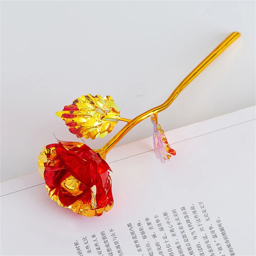 18cm 24k Golden Rose Flower Valentine Day Gift Artificial Roses Foil Rose Flowers Party Wedding Decoration Holiday Present 18cm 24k Golden Rose Flower Valentine Day Gift Artificial Roses Foil Rose Flowers Party Wedding Decoration Holiday Present