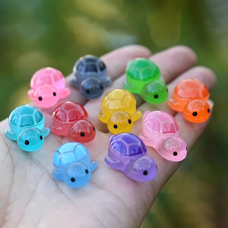 New 1PCS Colorful Luminous Mini Tortoise Micro Landscape Figure Ornament DIY Glowing Turtle Miniature Statue Potted Garden Decor New 1PCS Colorful Luminous Mini Tortoise Micro Landscape Figure Ornament DIY Glowing Turtle Miniature Statue Potted Garden Decor