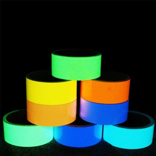 DIY Fluorescent Night Wall Sticker, Luminous Glow in the Dark, Safety Security, Home Decoration, Warning Adhesive Tape