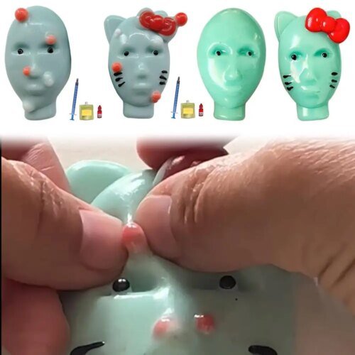 1/2/5Pcs Funny Pimple Popper Acne Relief Toy Reusable Low Rebound Decompression Toys Unique Home Decoration Friend Birthday Gift