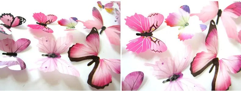 12Pcs Butterflies Wall Stickers New Year Gift Home Decorations 3D Butterfly PVC Self Adhesive Wallpaper For Living Room Decals 12Pcs Butterflies Wall Stickers New Year Gift Home Decorations 3D Butterfly PVC Self Adhesive Wallpaper For Living Room Decals