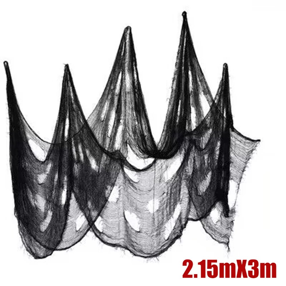 New Halloween Gauze DIY Decorations Props Black White Red Gauze Blood Stains Dyed Blood Cloth Holes In The Hanging Cloth Setting New Halloween Gauze DIY Decorations Props Black White Red Gauze Blood Stains Dyed Blood Cloth Holes In The Hanging Cloth Setting