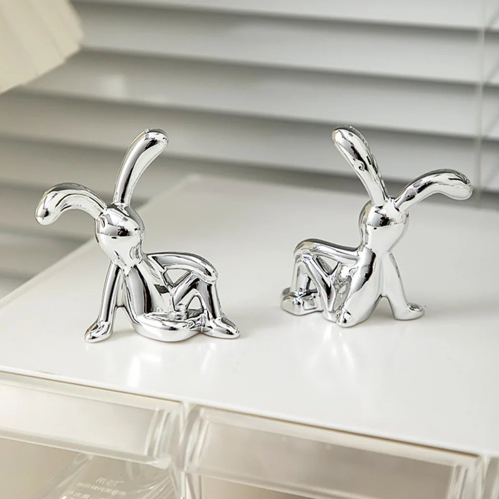 Hot Sale Long Eared Rabbit Ornaments Electroplating Interior Decoration Home Furnishings Dining Table Car Center Console Decor - Image 2