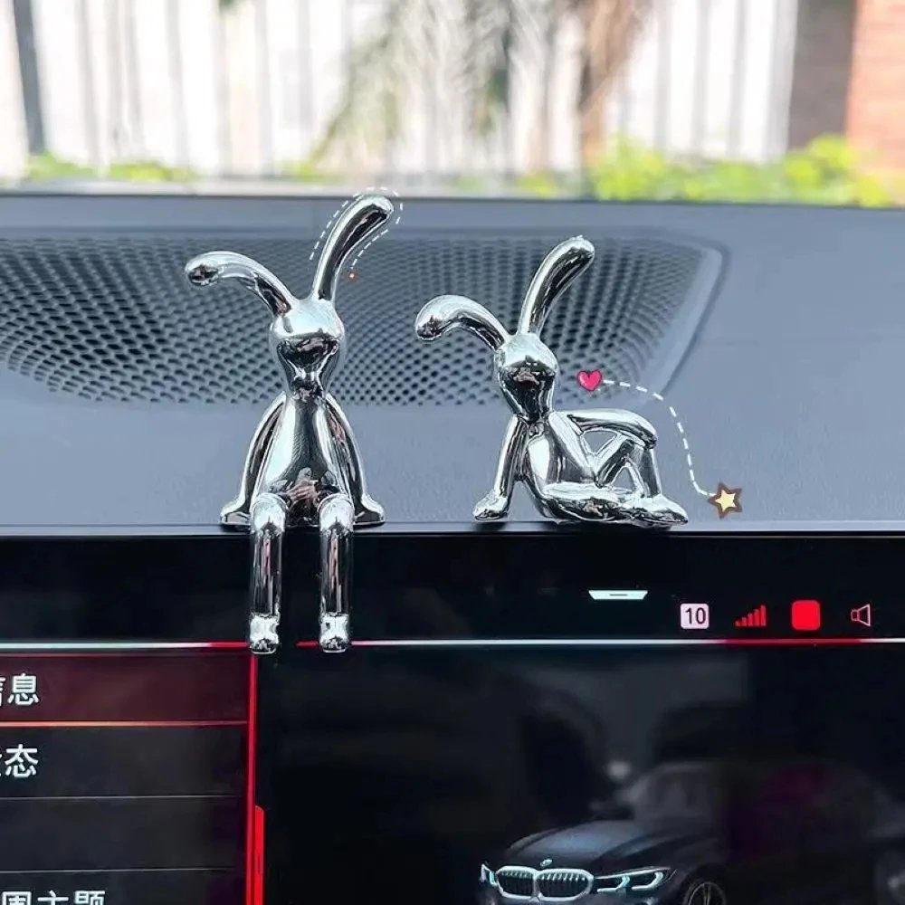 Hot Sale Long Eared Rabbit Ornaments Electroplating Interior Decoration Home Furnishings Dining Table Car Center Console Decor Hot Sale Long Eared Rabbit Ornaments Electroplating Interior Decoration Home Furnishings Dining Table Car Center Console Decor