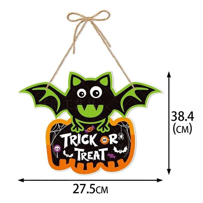Halloween Home Decor Pumpkin Bat Ghost Door Hanging Halloween Decoration Paper Door Ornaments Pendent Sign For Haunted Home - Image 6