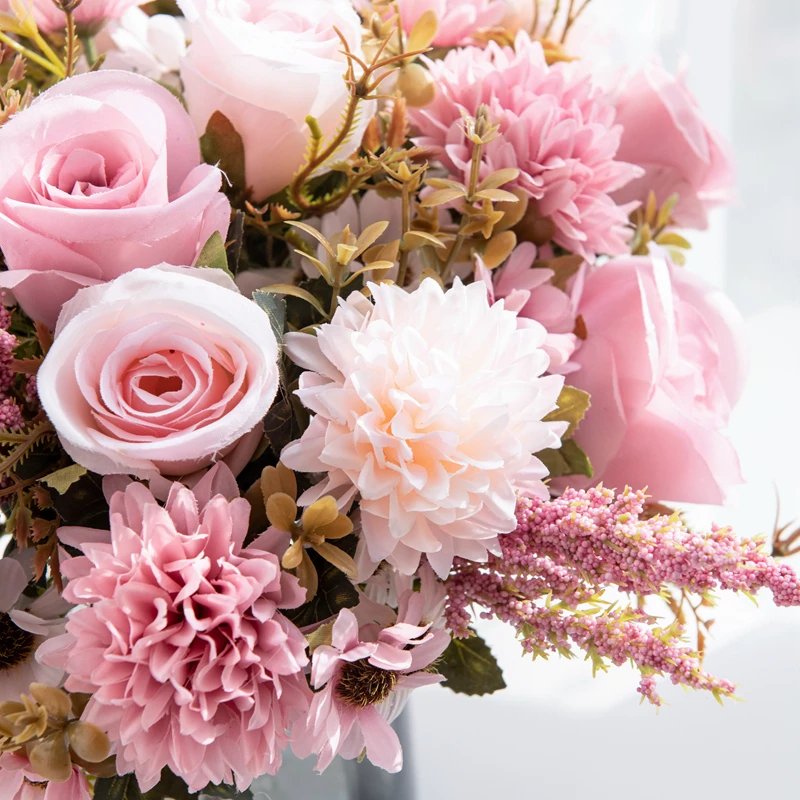1PC Artificial Flowers Cheap New Year's Decoration Wedding Garden Peony Arch Christmas Home Fake Silk Rose Hydrangeas Vase for 1PC Artificial Flowers Cheap New Year's Decoration Wedding Garden Peony Arch Christmas Home Fake Silk Rose Hydrangeas Vase for