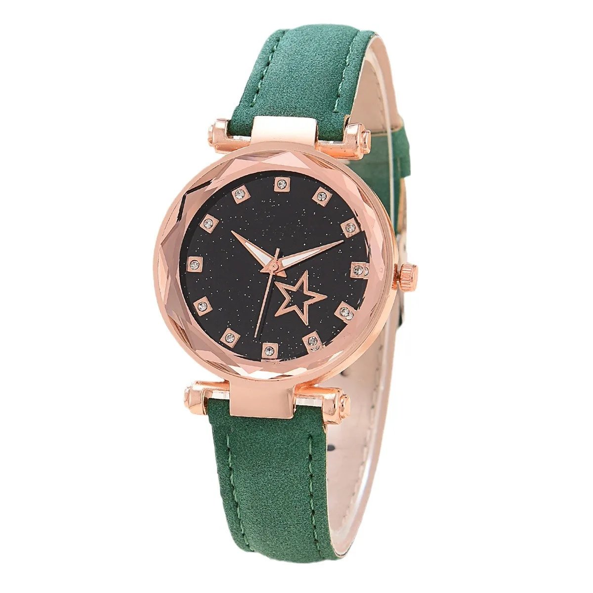 6 Piece Set New Women's Leather Star Rhinestone Girls Watch Quartz Watch + Necklace + Bracelet + Ring and Earrings casual watch 6 Piece Set New Women's Leather Star Rhinestone Girls Watch Quartz Watch + Necklace + Bracelet + Ring and Earrings casual watch