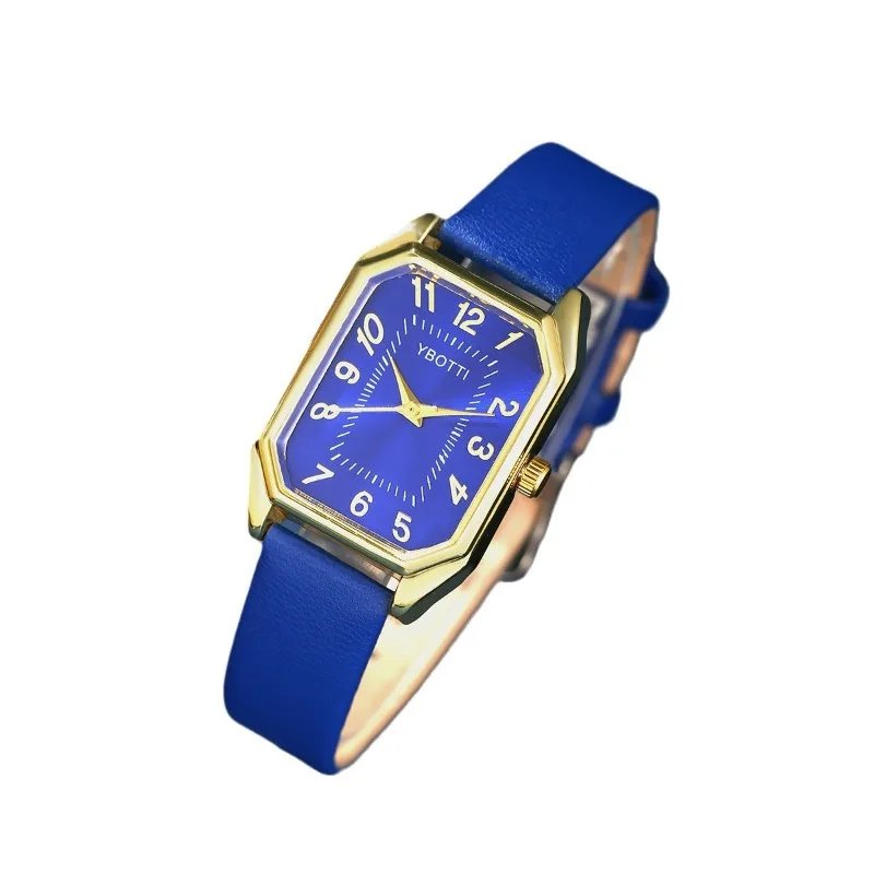 Luxury New Leisure Leather Strap Women Watches Business Square Quartz Watches Korean Rhinestone Jewelry Set Montre Femme Elegant - Image 6