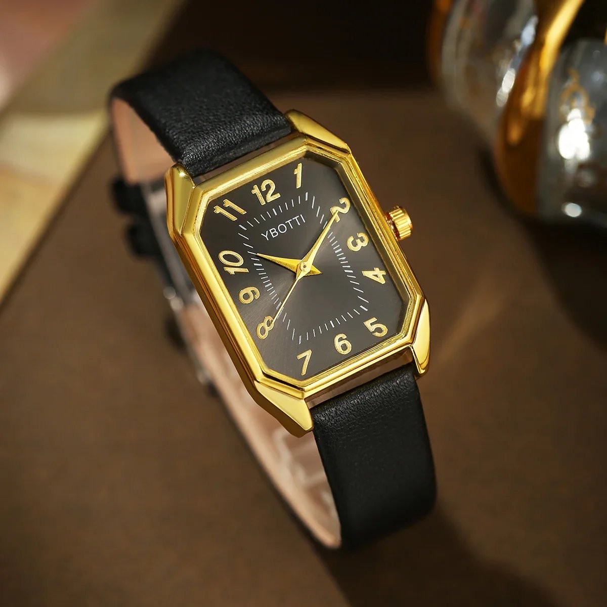 Luxury New Leisure Leather Strap Women Watches Business Square Quartz Watches Korean Rhinestone Jewelry Set Montre Femme Elegant Luxury New Leisure Leather Strap Women Watches Business Square Quartz Watches Korean Rhinestone Jewelry Set Montre Femme Elegant