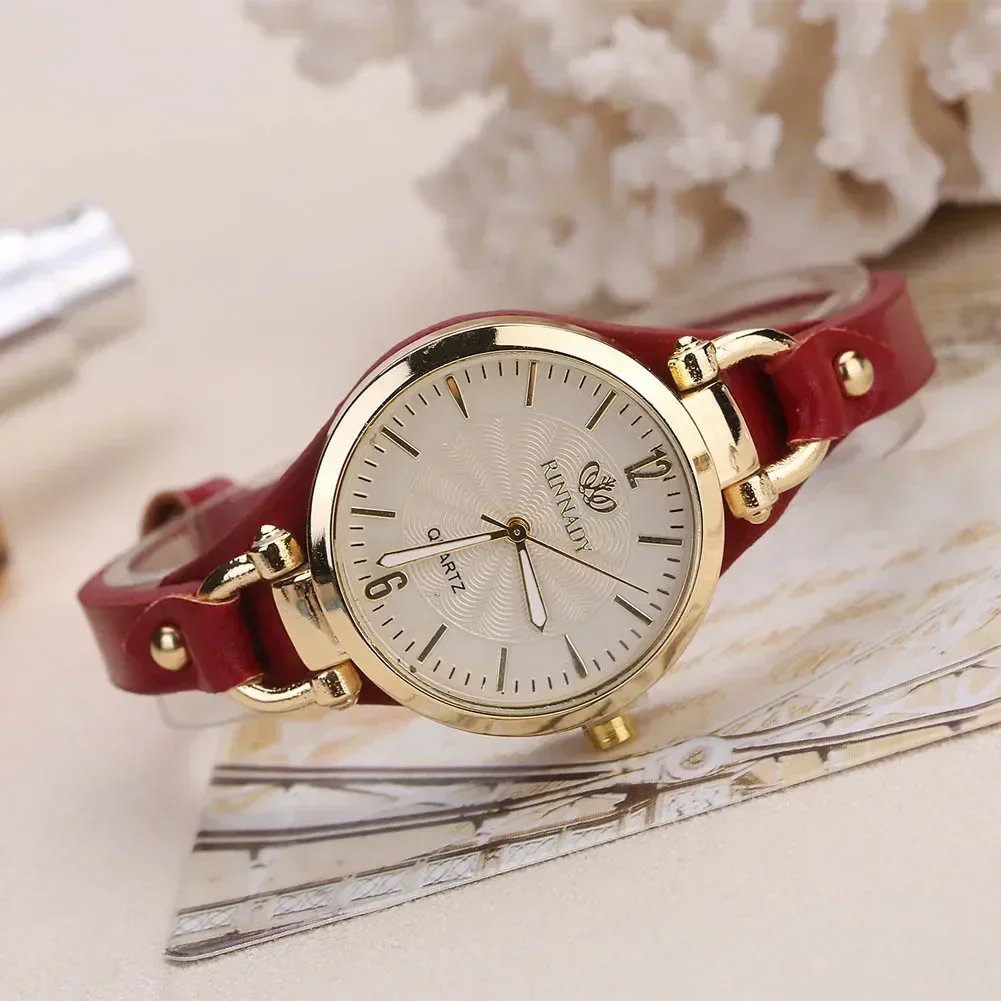 Simple Women Watch Luxury Design Leather Watch Ladies Quartz Wristwatch Solid Color Fashion Women Gift Watch Relojes Para Mujer - Image 3