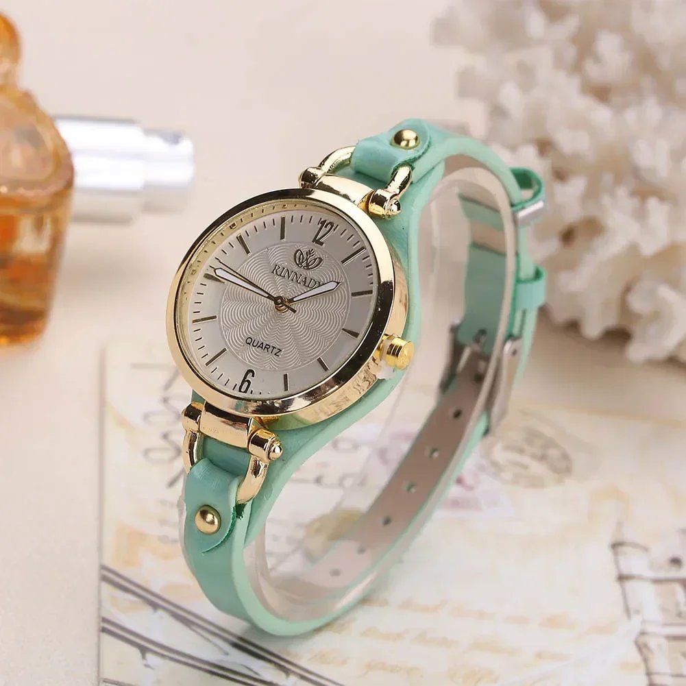 Simple Women Watch Luxury Design Leather Watch Ladies Quartz Wristwatch Solid Color Fashion Women Gift Watch Relojes Para Mujer - Image 2