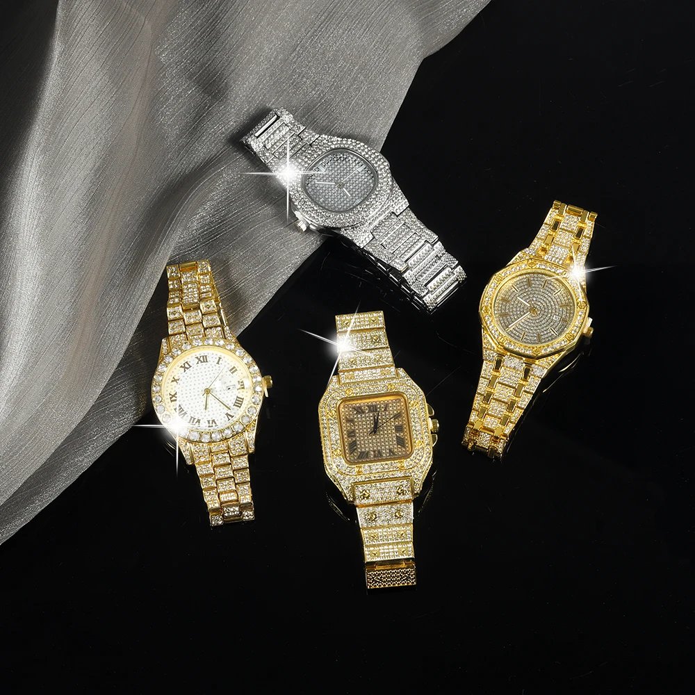 New Punk Men Watch Iced Out Diamond Sparkling Quartz Watches Fashion Hip Hop Classic Silver Color Watch Jewelry Men Women Gift New Punk Men Watch Iced Out Diamond Sparkling Quartz Watches Fashion Hip Hop Classic Silver Color Watch Jewelry Men Women Gift