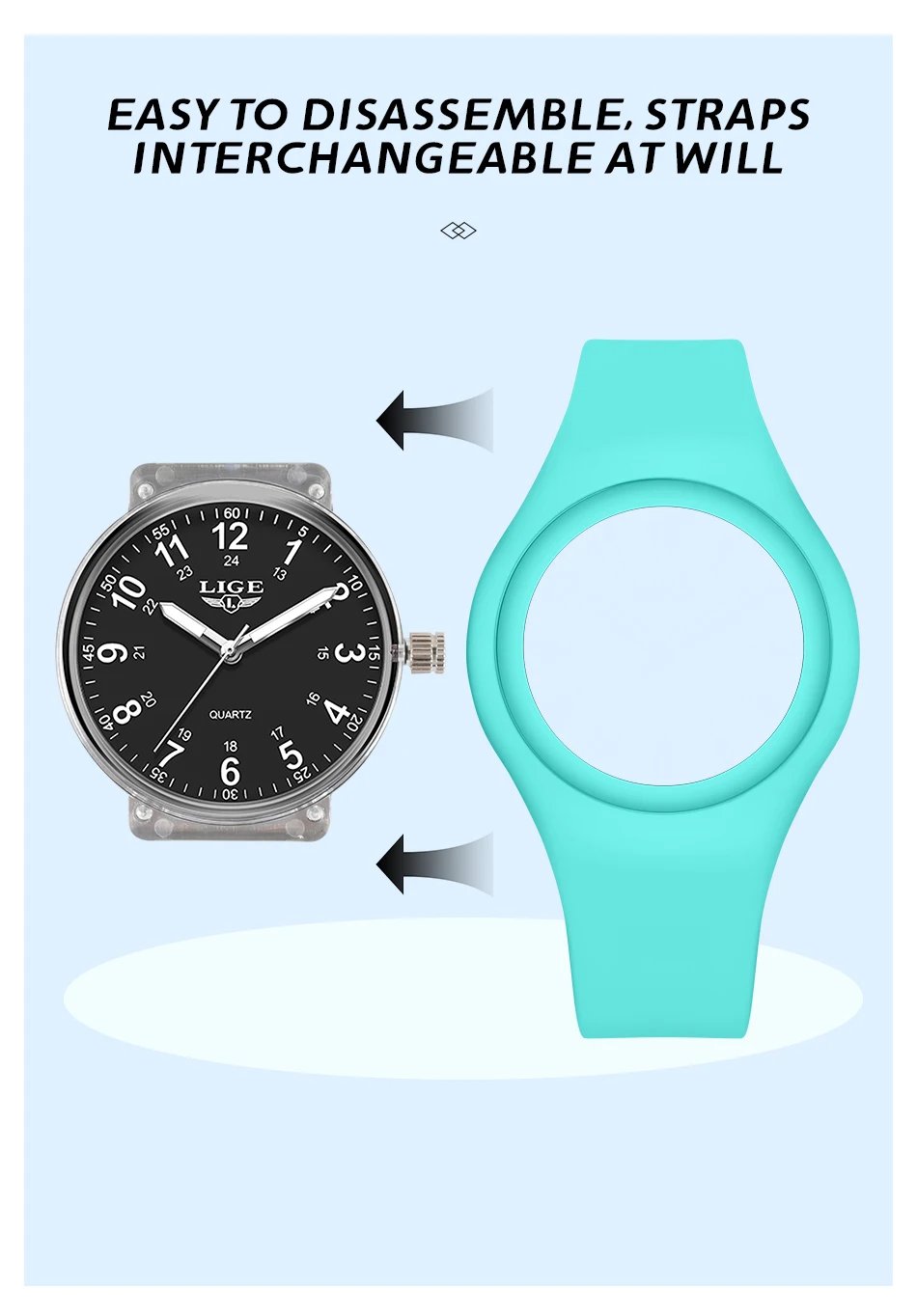 LIGE Simple Women Watch Silicone Waterproof Wristwatch Quartz Watches For Women Clock Ladies Watch Gift Reloj Mujer Montre Femme LIGE Simple Women Watch Silicone Waterproof Wristwatch Quartz Watches For Women Clock Ladies Watch Gift Reloj Mujer Montre Femme