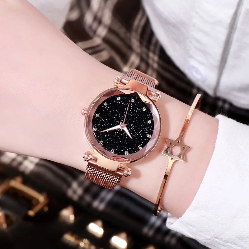 Fashion Sparkling Women Watches Ladies Top Brand Luxury Quartz Clocks Watch Women Stainless Steel Date Gift Clock Montre Femme