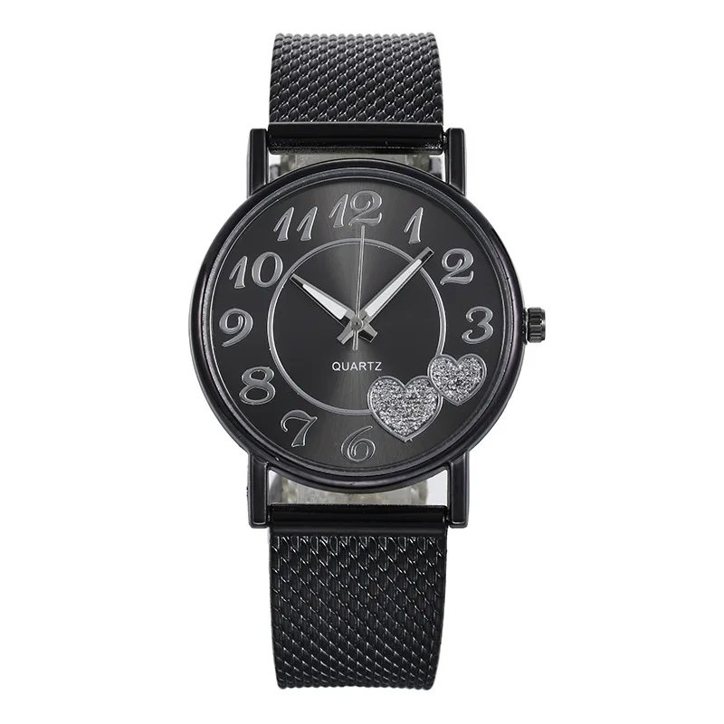 Elegant Rose Gold Heart Dial Watch Female Simple Temperament Student Waterproof Female High-level Female Luxury Watches Women Elegant Rose Gold Heart Dial Watch Female Simple Temperament Student Waterproof Female High-level Female Luxury Watches Women