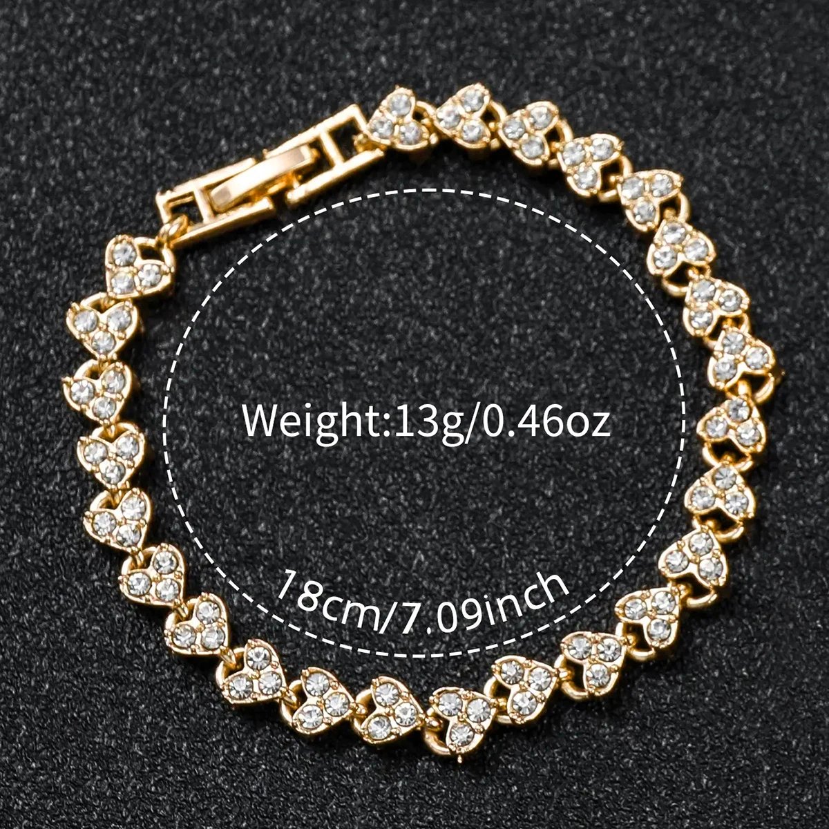 Fashion Women Stainless Steel Gold Color Quartz Watch & Diamond Bracelet - Image 6