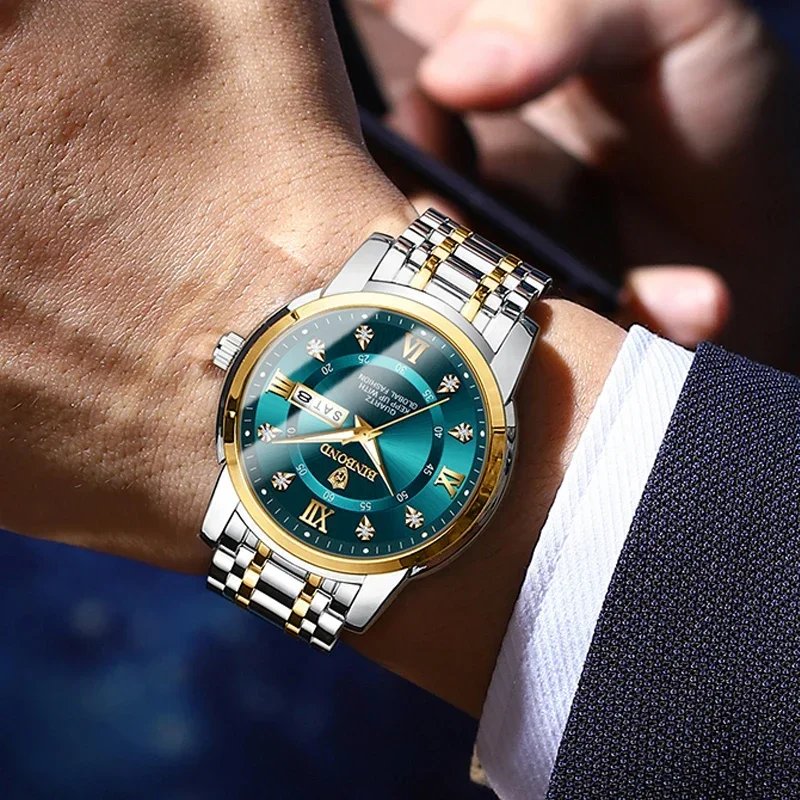 Casual Business Movement Fashion Quartz Wristwatches Gold Diamond Clock Men Luxury Watch Automatic Watches Mens Gifts Relojes - Image 5