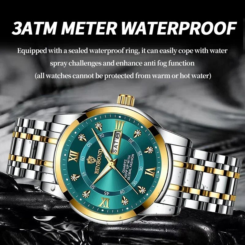 Casual Business Movement Fashion Quartz Wristwatches Gold Diamond Clock Men Luxury Watch Automatic Watches Mens Gifts Relojes - Image 2