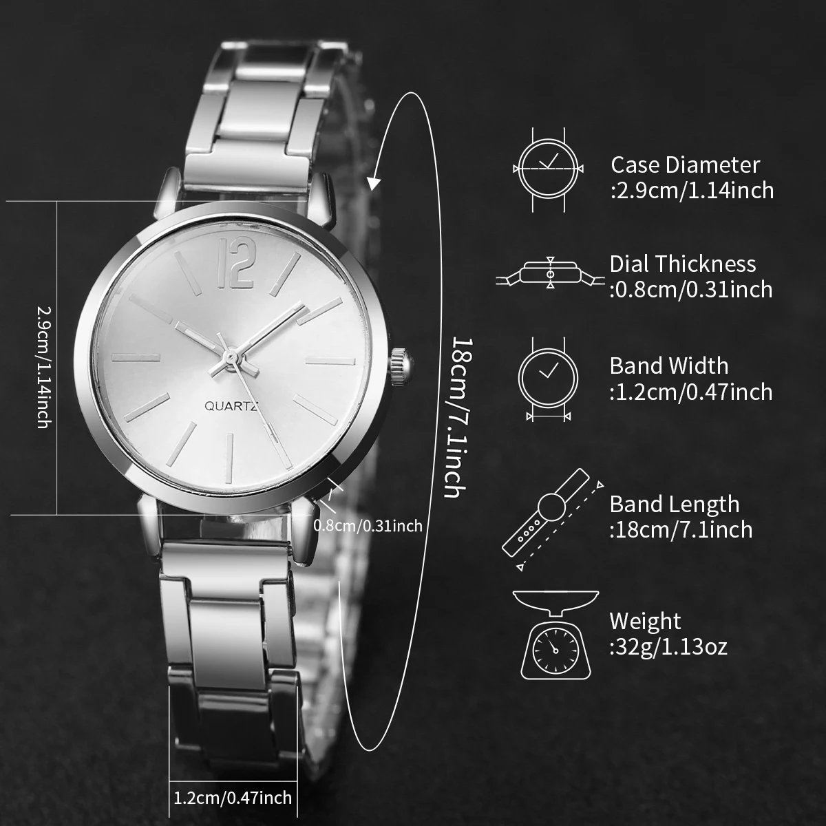 Fashion Women Elagant Watch Casual Simple Steel Strap Quartz Watch Love Bracelet 2PCs Set Temperament Wearing Style Fashion Women Elagant Watch Casual Simple Steel Strap Quartz Watch Love Bracelet 2PCs Set Temperament Wearing Style