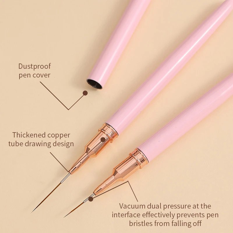 5 Pieces Set Liner Brush for Nail Art Painting,Fine Liner Brushes for Nails,Liner Nail Brush Set for Acrylic