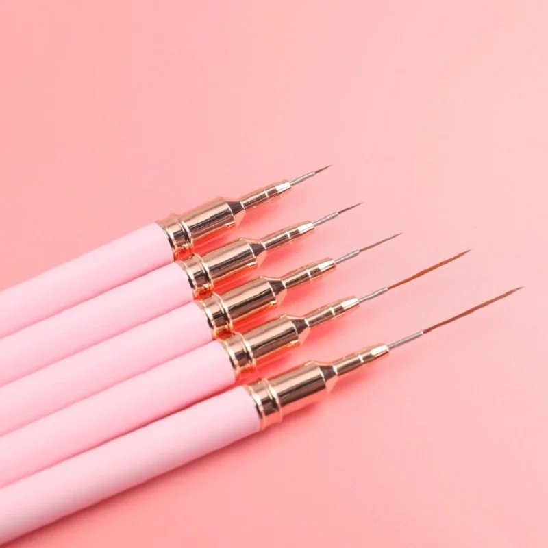5 Pieces Set Liner Brush for Nail Art Painting,Fine Liner Brushes for Nails,Liner Nail Brush Set for Acrylic