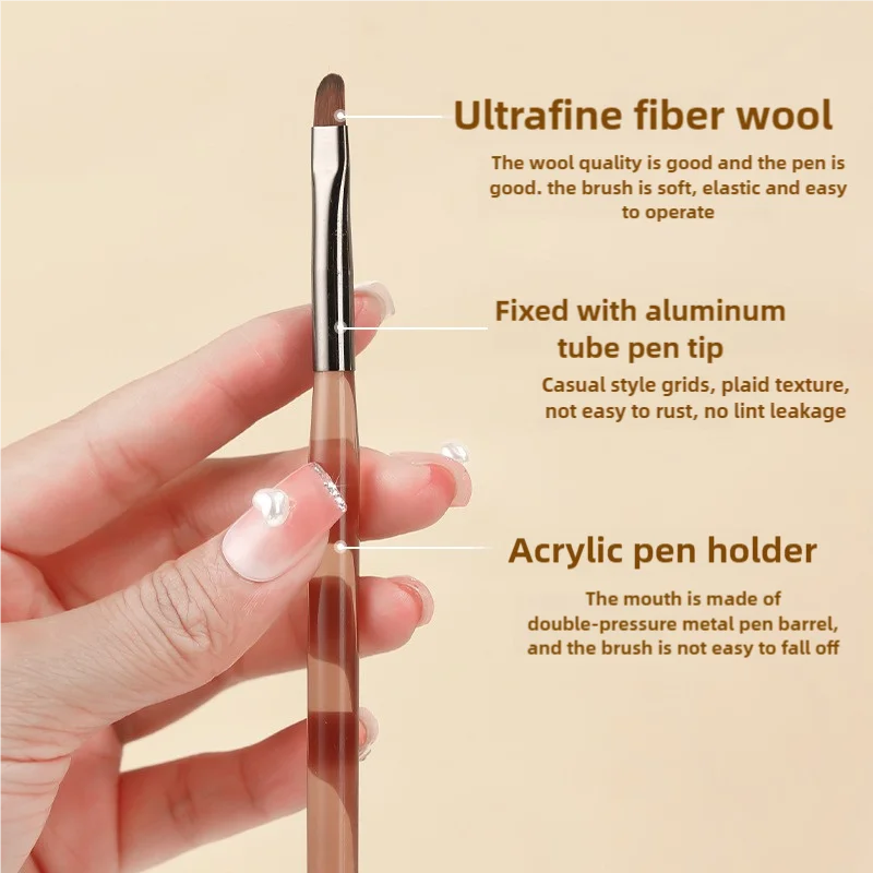 9Pcs Nail Brush Liner Painting Pen Manicure Acrylic Drawing Brush for Nail Art Design UV Gel Nails Tip Display DIY Tool