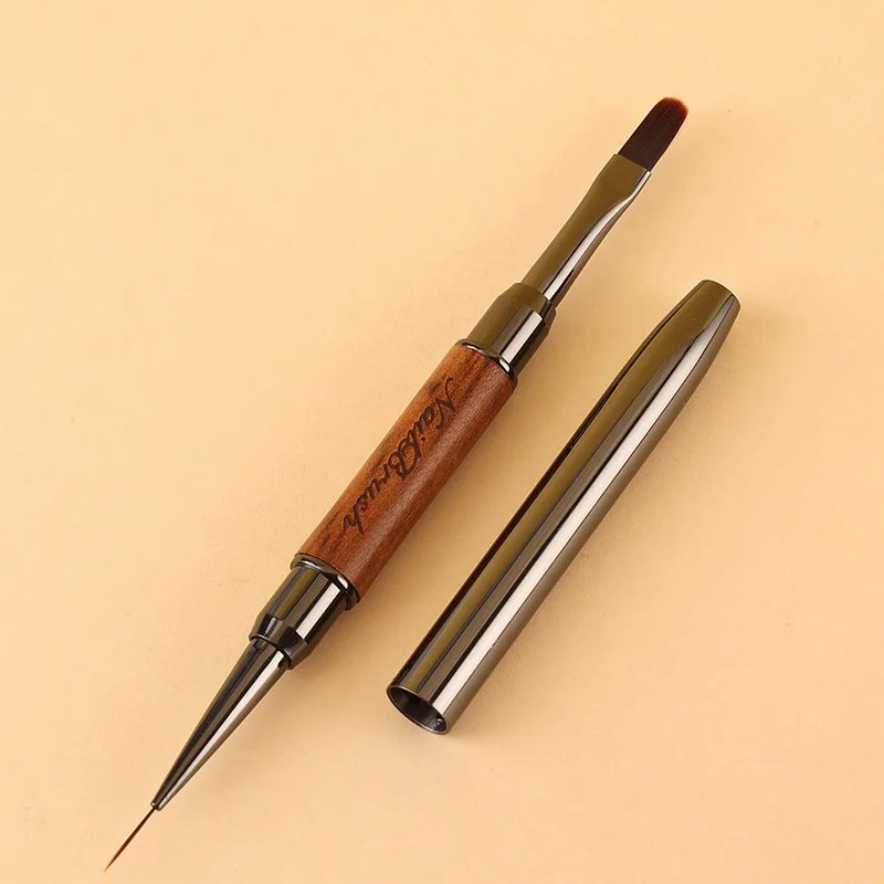 Double-end Nail Pen Brush Glue Phototherapy Pen UV Gel Liner Brush Dual End Acrylic Nail Art Painting Manicure Brushes Tool