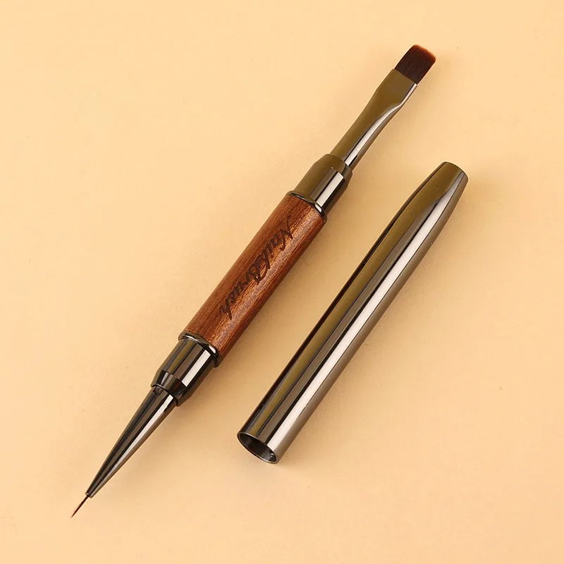Double-end Nail Pen Brush Glue Phototherapy Pen UV Gel Liner Brush Dual End Acrylic Nail Art Painting Manicure Brushes Tool