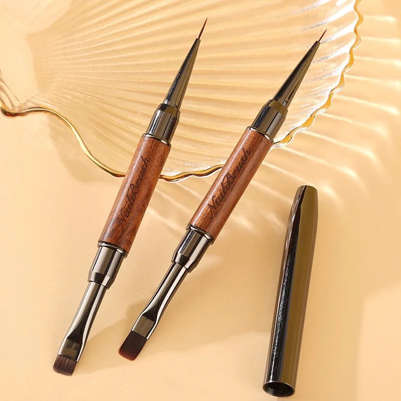 Double-end Nail Pen Brush Glue Phototherapy Pen UV Gel Liner Brush Dual End Acrylic Nail Art Painting Manicure Brushes Tool