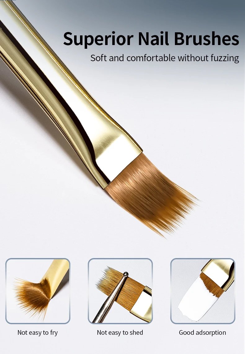 RSNAIL 1/2/5pcs Nail Art Brush Elasticity Sweep Brush DIY Gradient Nail Art Painting Pen Drawing Manicure Nail Tool Accessories