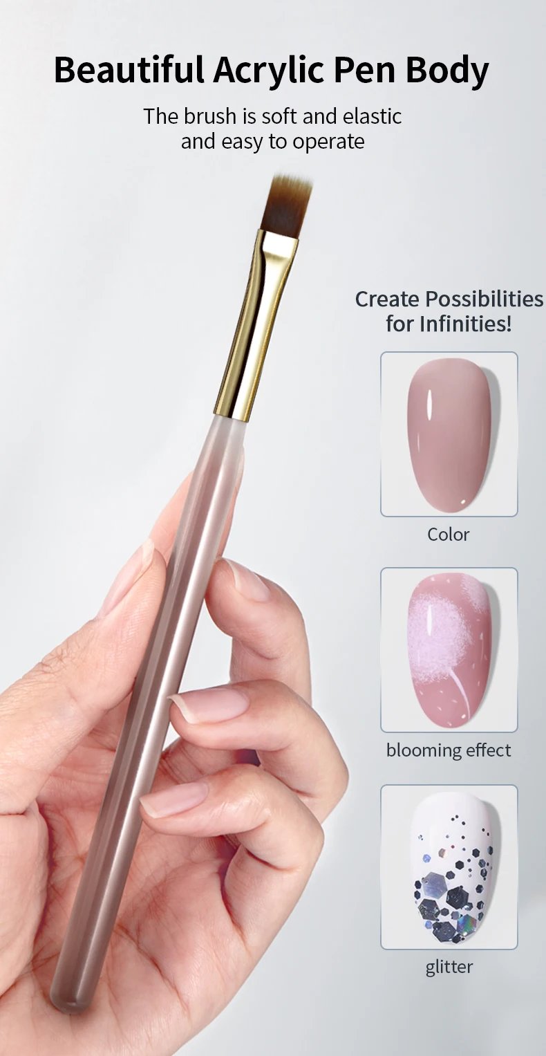 RSNAIL 1/2/5pcs Nail Art Brush Elasticity Sweep Brush DIY Gradient Nail Art Painting Pen Drawing Manicure Nail Tool Accessories