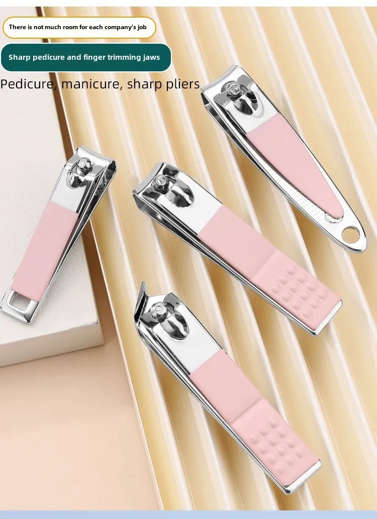 14 Piece Deluxe Manicure & Pedicure Set Pink And Blue Stainless Steel Nail Scissors, Clippers, Ear Digging Spoon for Men & Women