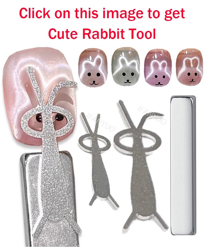 Heart Shaped Cat Eye Magnet Y-shape Cat Eye Nail Magnet Set Love Pattern Magnet Suitable for DIY Gel Polishing Magnetic Tools