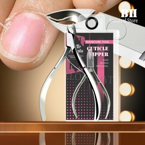 1Pcs Professional Cuticle Nippers Stainless Steel Sharp Blades Nail Cuticle Clippers Cutter Trimmer Manicure Tool