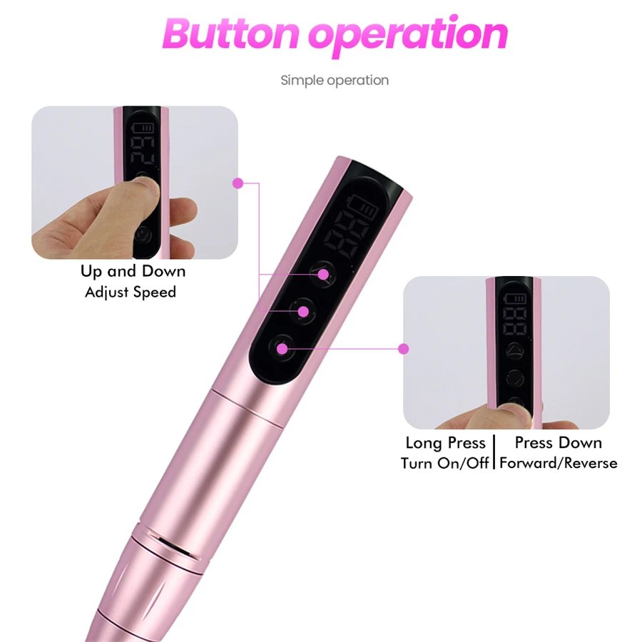 35000 Rpm E File Electric Nail Drill Machine for Nails Art,Nail Drilling Machine Electric Nail File Cordless Manicure Machine