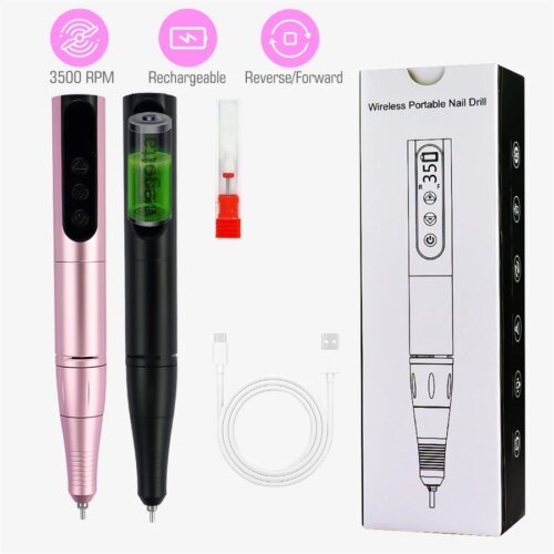 35000 Rpm E File Electric Nail Drill Machine for Nails Art,Nail Drilling Machine Electric Nail File Cordless Manicure Machine