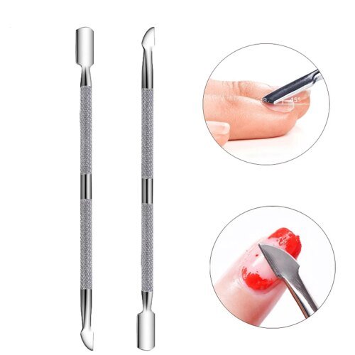 Double-ended Stainless Steel Cuticle Pusher Dead Skin Push Remover For Pedicure Manicure Nail Art Cleaner Care Tool