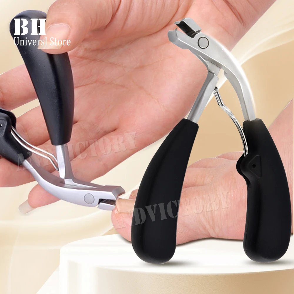 1Pcs Angled Head Toenail Clippers with Catcher Professional Ingrown Toe Nail Cutters for Thick Nails Clippers  Pedicure Tools