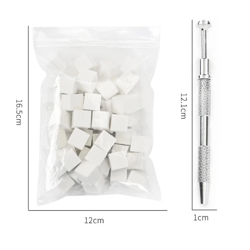 50Pcs Square Nail Art Sponge Set Gradient Nail Brushes Gel Polish Design Nail Sponge Grab Pen Manicure Supplies 229w