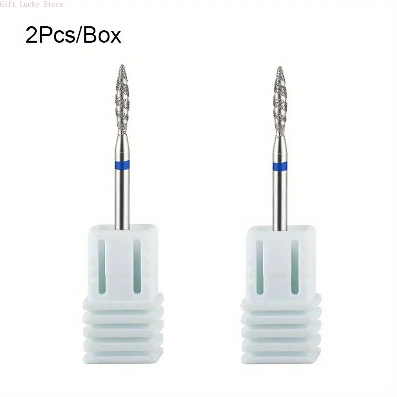 1/2Pcs/Box Tornado Flame Diamond Nail Drill Bit Milling Cutters Pedicure Diamond Burrs for Electric Polisher Accessories Tools 1/2Pcs/Box Tornado Flame Diamond Nail Drill Bit Milling Cutters Pedicure Diamond Burrs for Electric Polisher Accessories Tools