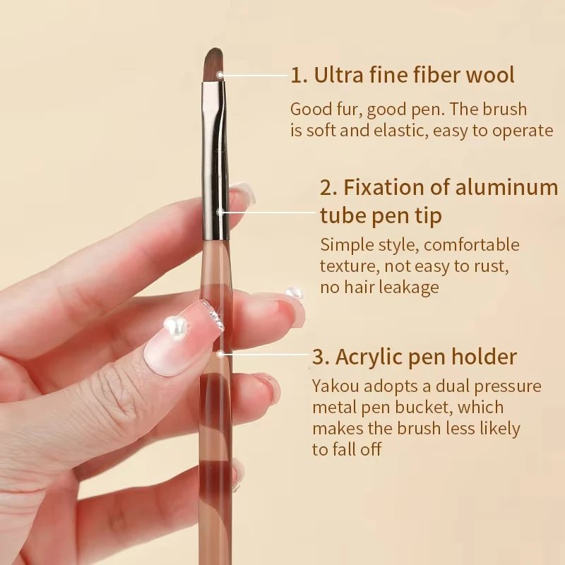 9PCS UV Gel Nail Brush Liner DIY Painting Pen Manicure Acrylic Drawing Brush for Nail Art Design Nails Tip Display Painting Tool