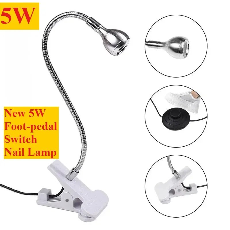Nail Dryer Light UV Nail lamp 395nm Wavelength Clip-on Desk Mini USB For Gel Nails ongle Manicure Salon Tools