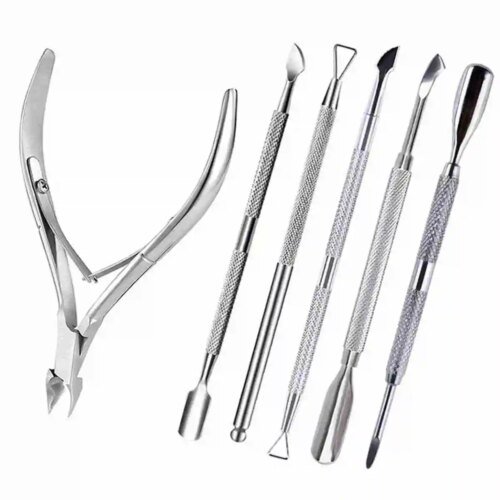 Nail Professional Stainless Steel Nail Cutter Scissor Nippers Muti Function Cuticle Pusher Remover Nail Care Manicure Tools Kits