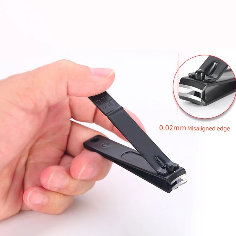 1PC Black Nail Clippers Stainless Steel Nail Cutter Thick Scissor Plier Toenail Fingernail Professional Manicure Trimmer NailArt