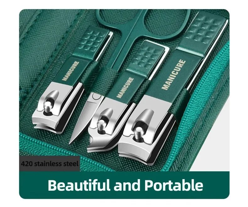 6/9 Pcs Set Professional Piece Nail Care Kit Stainless Steel Manicure & Pedicure Set Nail Clipper Set with Travel Case